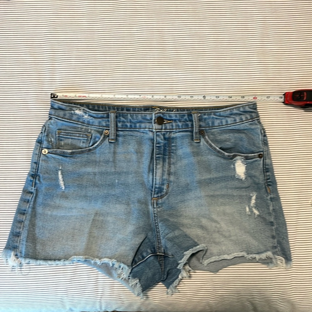 *3 for $18* Universal Thread size/30R. Distressed denim cut-offs